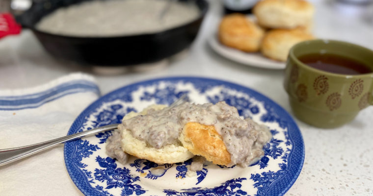 Biscuits and Gravy; Authentic Southern Recipe