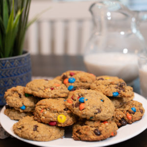 A plate of cookies with a glass of milk. [Recipe Newsletter