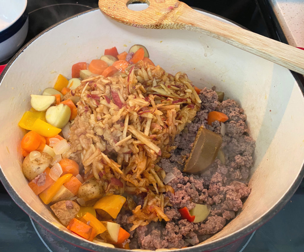 Simmer ingredients for Japanese Curry