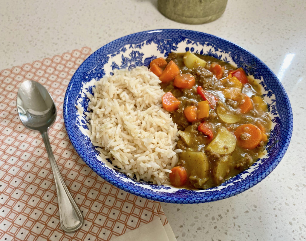 A bowl of Japanese Curry with Rice