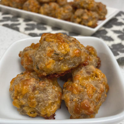 Sausage balls with cream cheese added