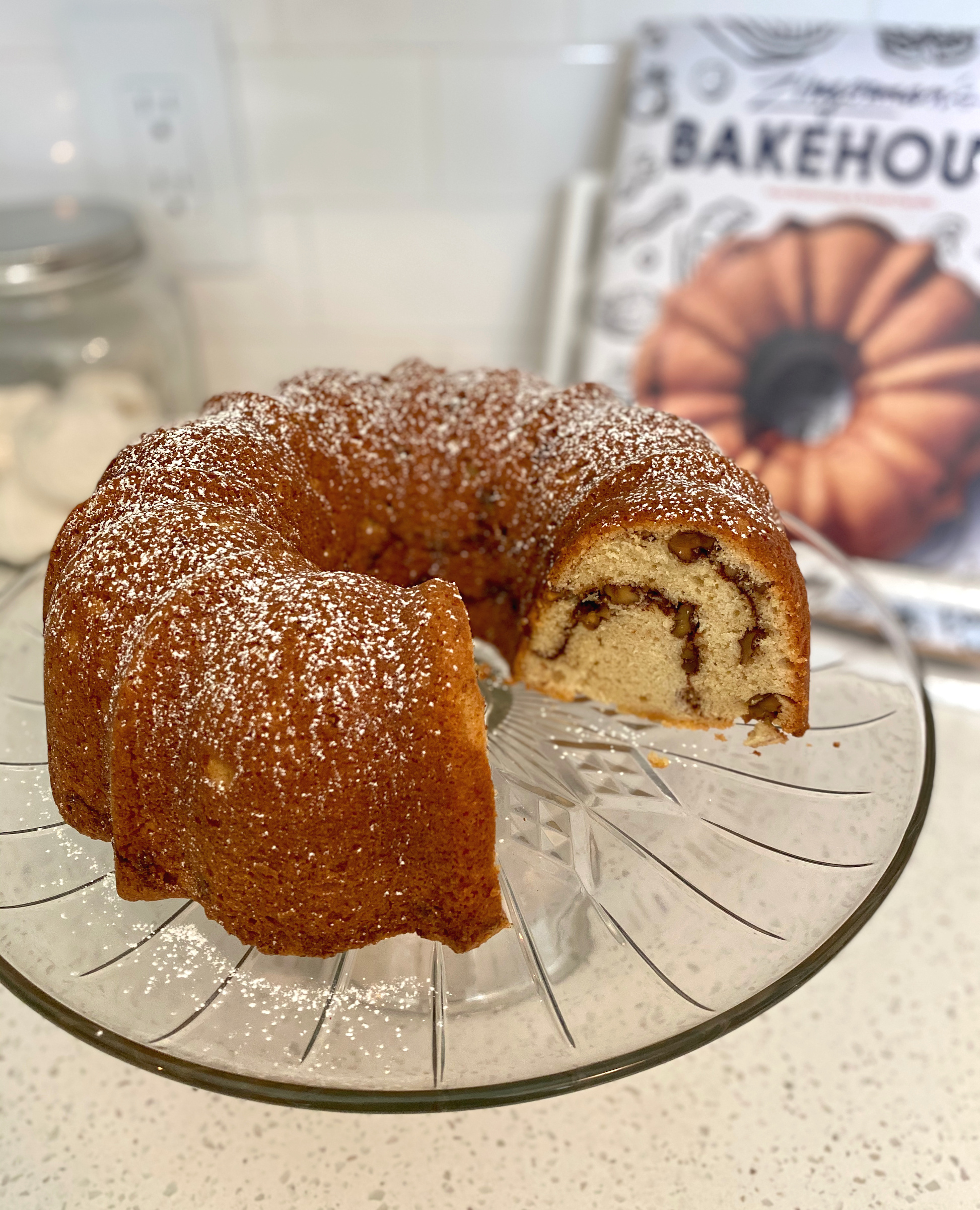 Sour Cream Coffee Cake with Cinnamon-Walnut Swirl - Once Upon a Chef