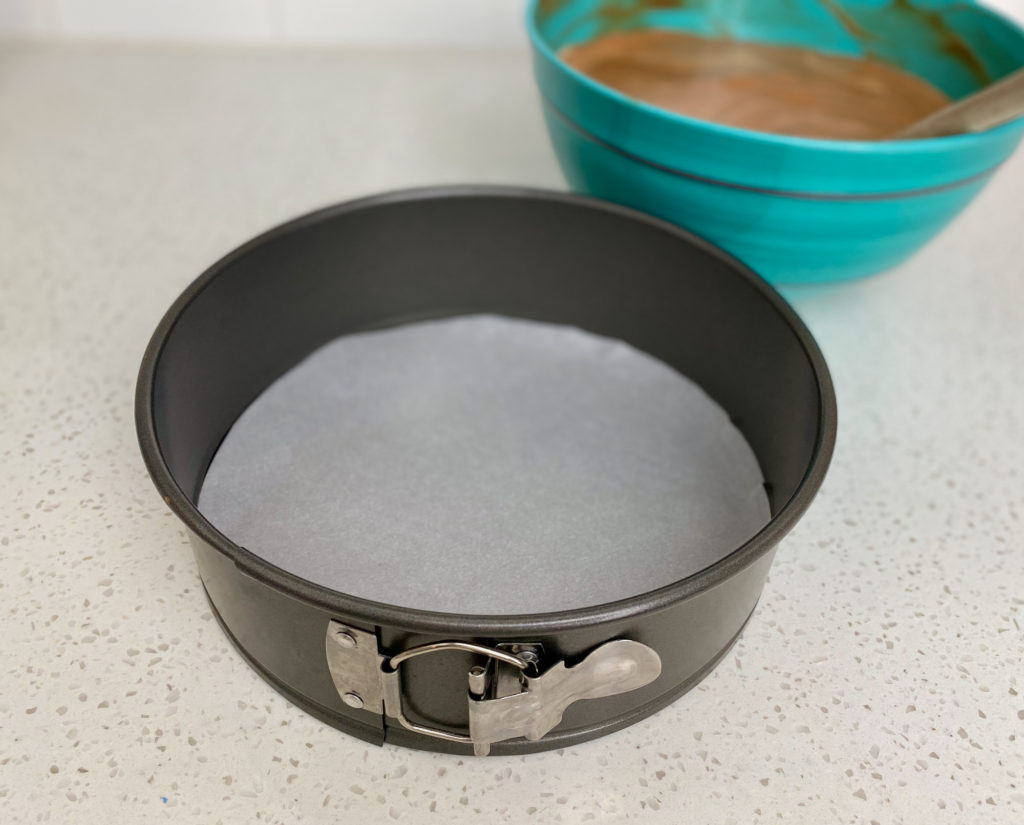 Line pan with parchment paper