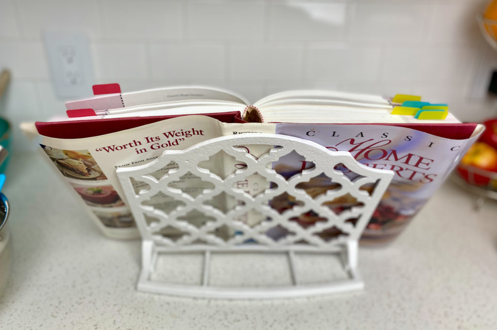 Cookbook holder made of cast iron