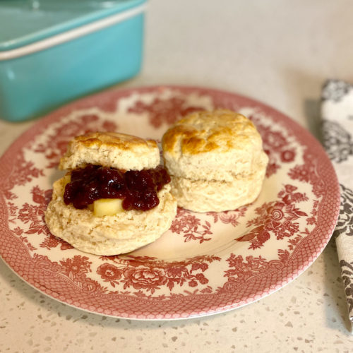 Classic British scones on a plate